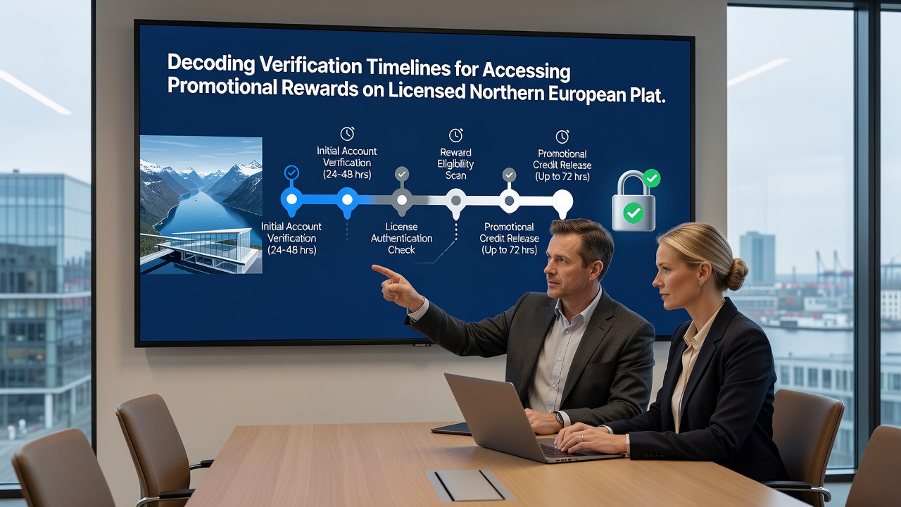 Timeline chart showing verification stages and average durations on Northern European sites